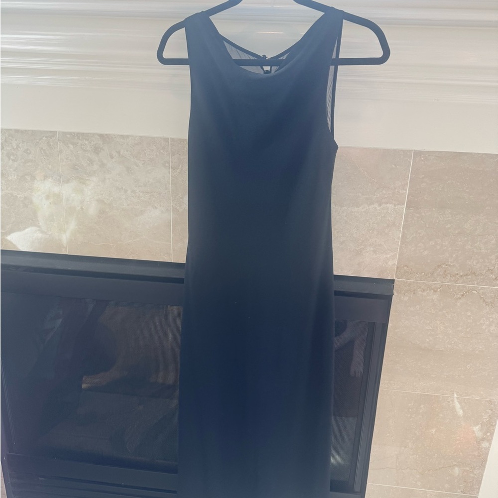 Laundry By Shelli Segal Black Halter Sheath Midi Dress